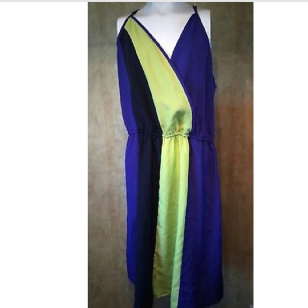 Mossimo Strappy Dress Blue Green Black Plus XXL